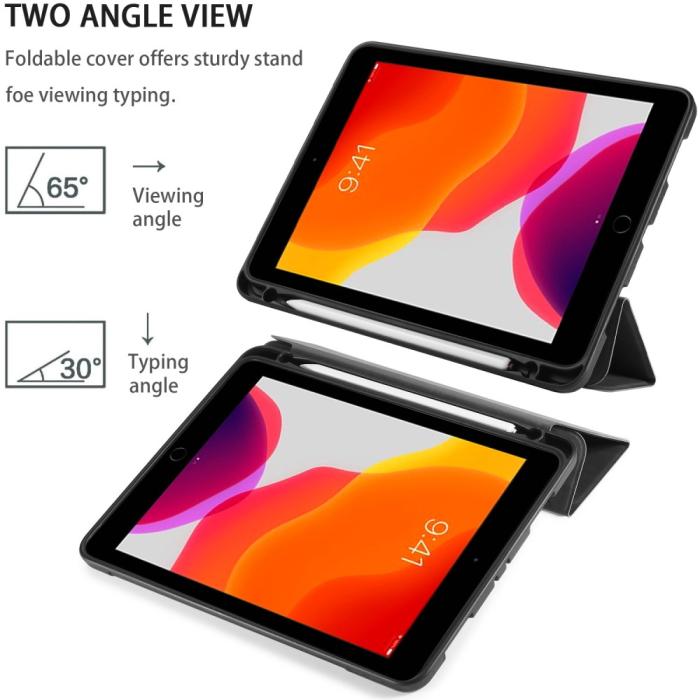 Bild 5, DG.MING iPad 10.2 2019/2020/2021 Fodral See Med Pennhållare Svart