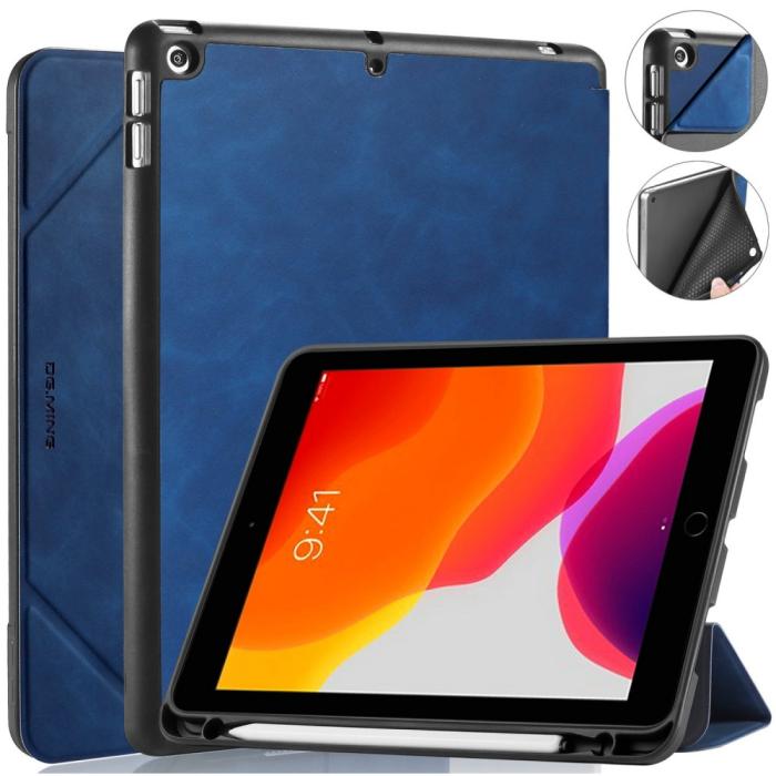 Bild 1, DG.MING iPad 10.2 2019/2020/2021 Fodral See Med Pennhållare Blå