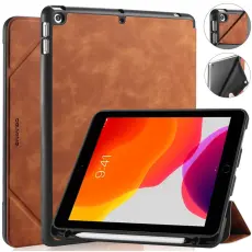 DG.MING iPad 10.2 2019/2020/2021 Fodral See Med Pennhållare Brun