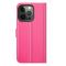 iPhone 13 Pro Max - Litchi Slim Läder Fodral - Rosa