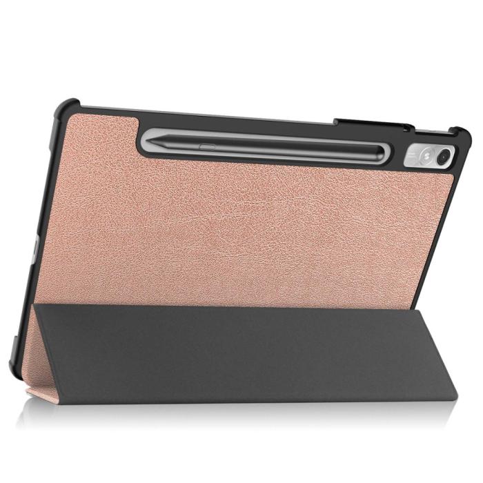 Bild 4, Lenovo Tab P11 Pro Gen 2 Fodral Tri-Fold Läder Roséguld