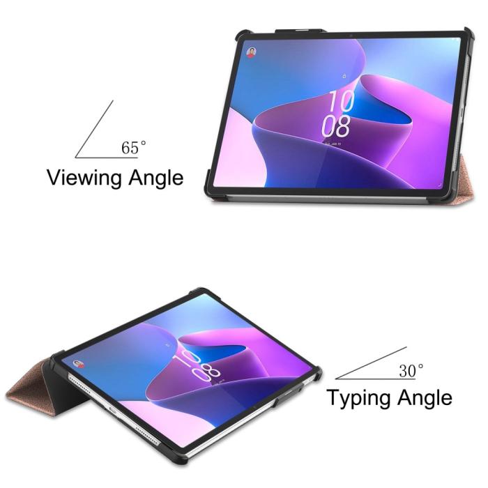 Bild 6, Lenovo Tab P11 Pro Gen 2 Fodral Tri-Fold Läder Roséguld