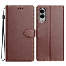 Samsung Galaxy S25 Edge Fodral L&auml;der Brun