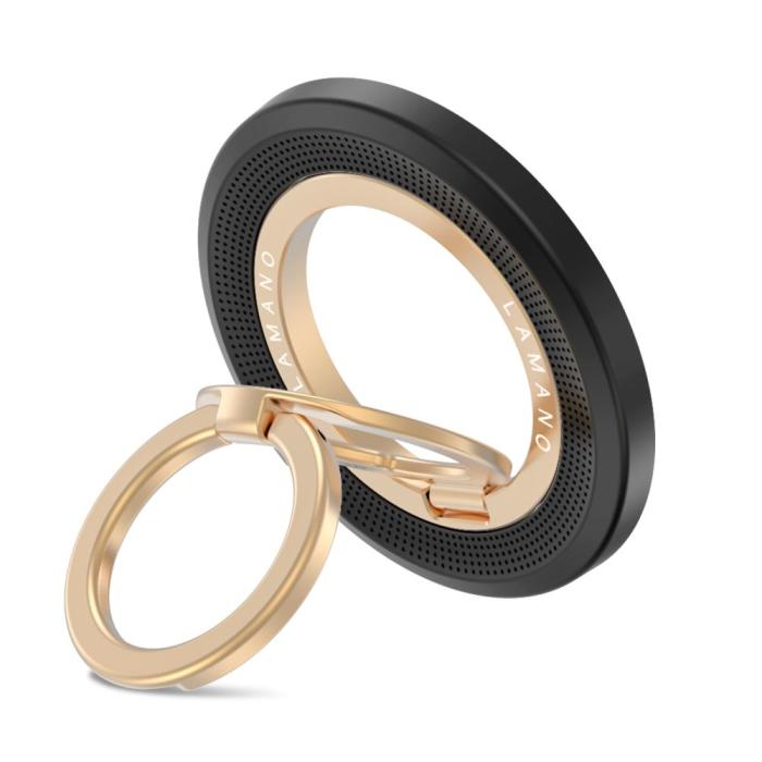 Bild 2, Tech-Protect Magnetisk MagSafe Ringhållare Lamano Svart / Guld