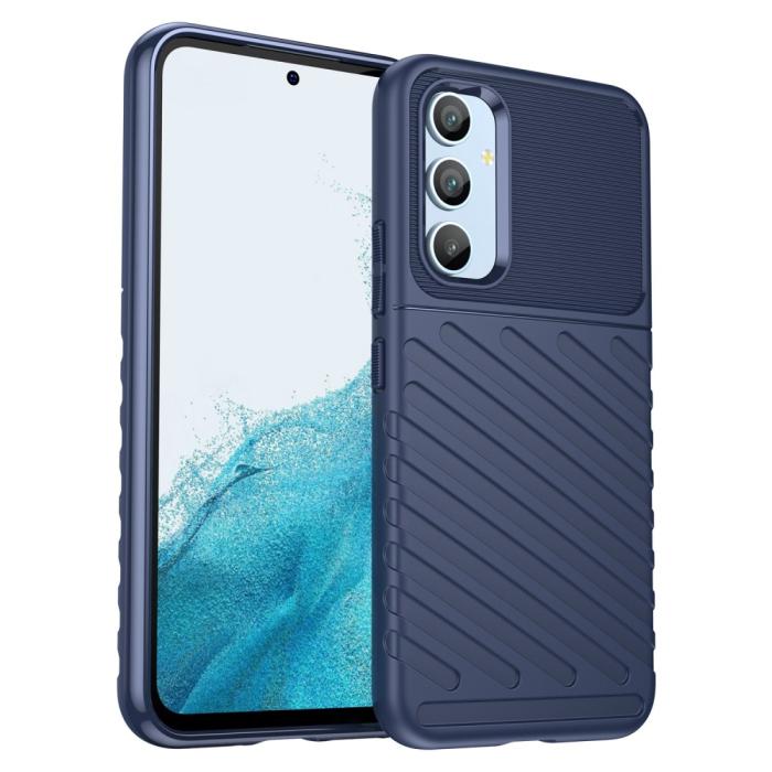 Bild 1, Samsung Galaxy A54 5G Skal Twill Textur Blå