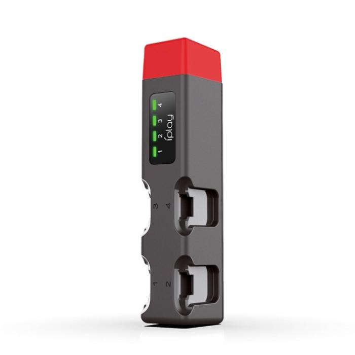 Bild 1, iPlay LED USB Laddare För 4x NSW Joy-Con Svart