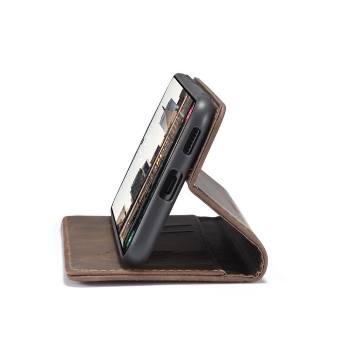 Bild 6, CASEME Samsung Galaxy S22 Fodral Flip Retro Läder Brun