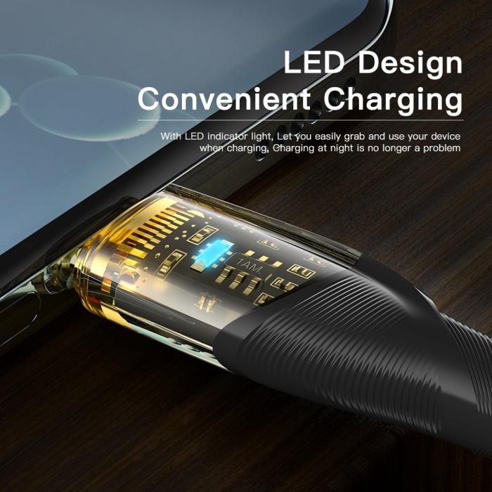 Bild 4, ESSAGER 2m 60W PD USB-C - USB-C Kabel Svart