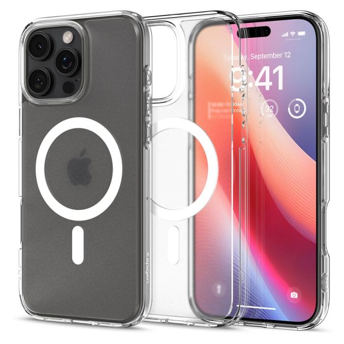 Bild 1, Spigen iPhone 16 Pro Skal MagSafe Ultra Hybrid Frostad Transparent