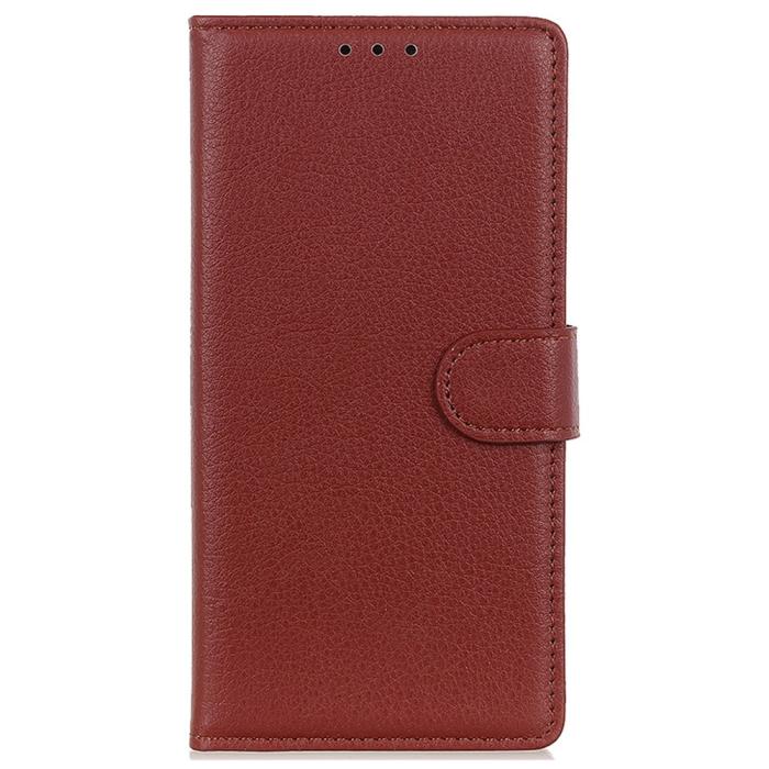 Bild 6, Samsung Galaxy S23 FE Fodral Litchi Läder Brun