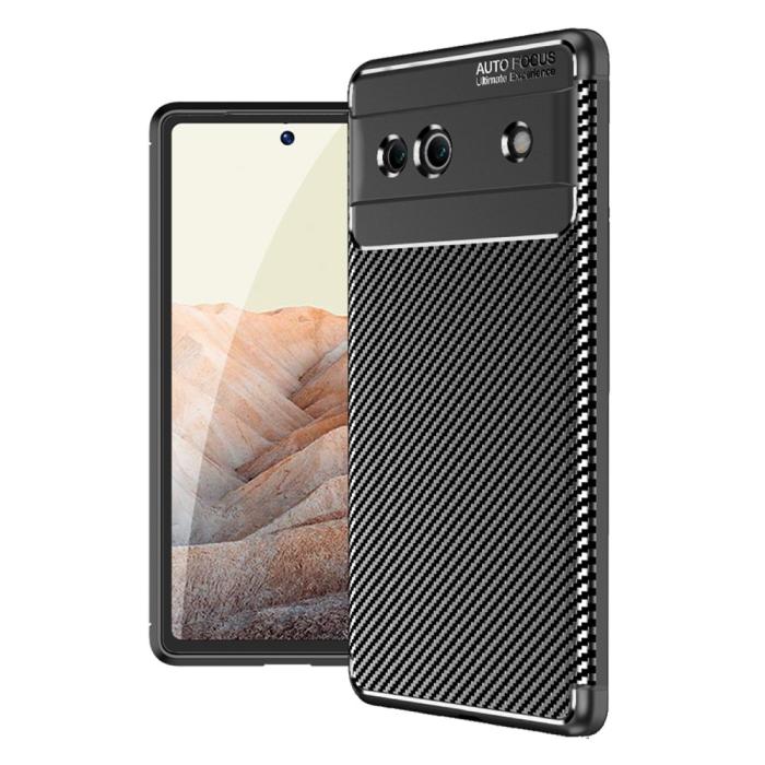 Bild 2, Google Pixel 7A Skal Kolfiber Textur Svart