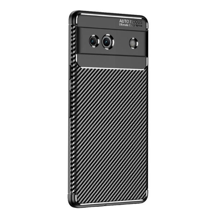 Bild 3, Google Pixel 7A Skal Kolfiber Textur Svart