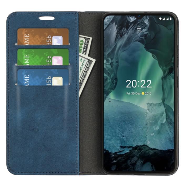 Bild 5, Nokia G11 / G21 Fodral Flip Skin Touch Blå