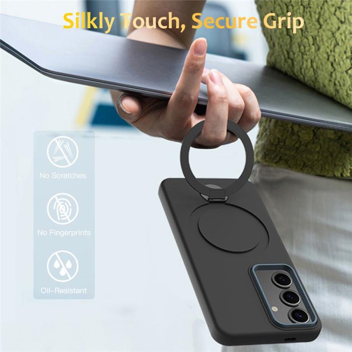 Bild 2, Samsung Galaxy S25 / S24 Skal MagSafe Kickstand Hybrid Svart