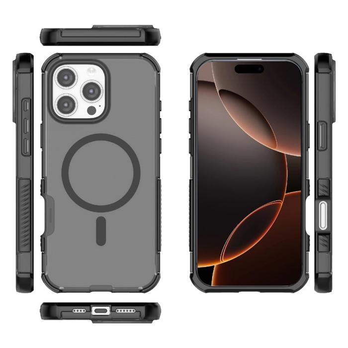 Bild 5, iPhone 16 Pro Skal MagSafe Shockproof Hybrid Svart