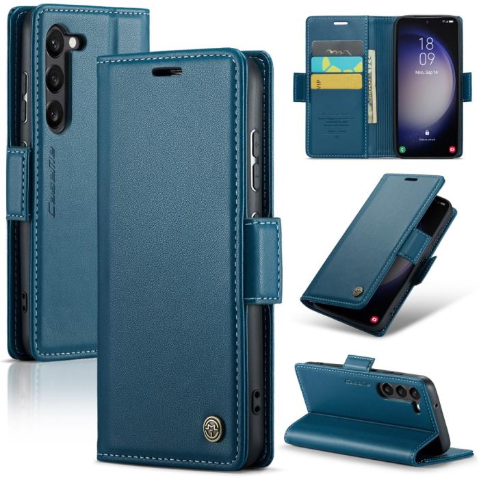 Bild 1, CASEME Galaxy S24 Plus Fodral RFID Läder Blå