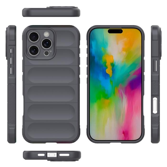 Bild 2, iPhone 16 Pro Skal Magic Shield Grå