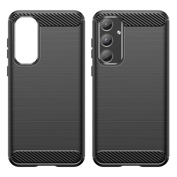 Bild 2, Samsung Galaxy A55 5G Skal Borstad Stål Textur Svart
