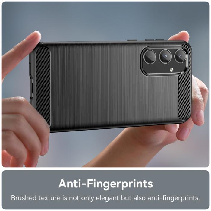 Bild 5, Samsung Galaxy A55 5G Skal Borstad Stål Textur Svart