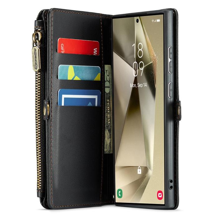 Bild 3, CASEME Samsung Galaxy S24 Ultra Plånboksfodral Svart