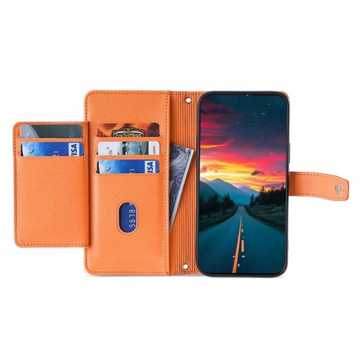 Bild 2, Xiaomi Redmi 15C Fodral Läder Multifunktionellt Orange