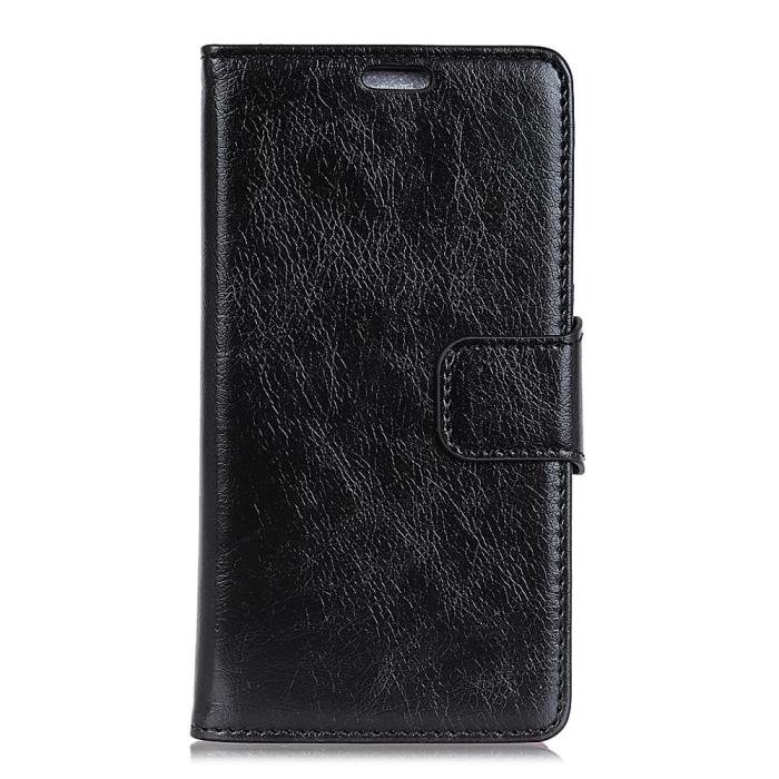 Bild 2, Samsung Galaxy J6 Plus - Premium Split Läder Plånboksfodral - Svart
