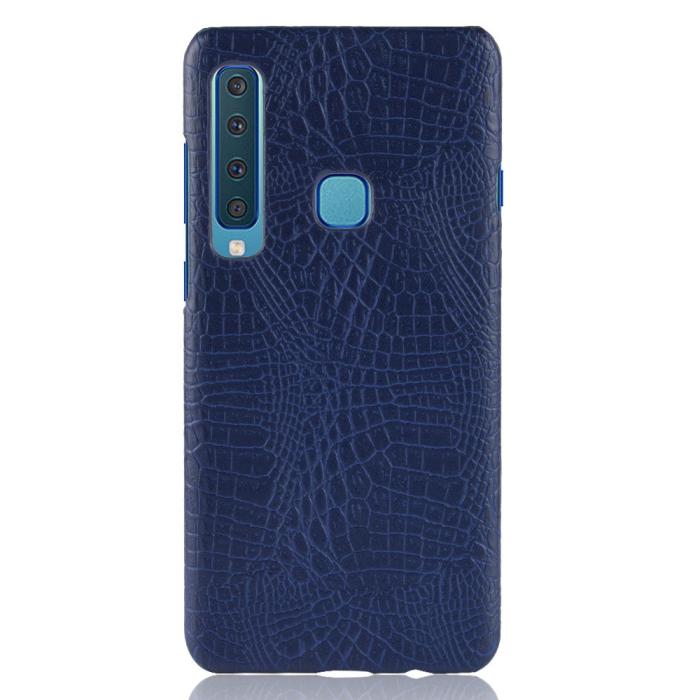 Bild 2, Samsung Galaxy A9 (2018) - Krokodil Mönster Skal - Mörk Blå
