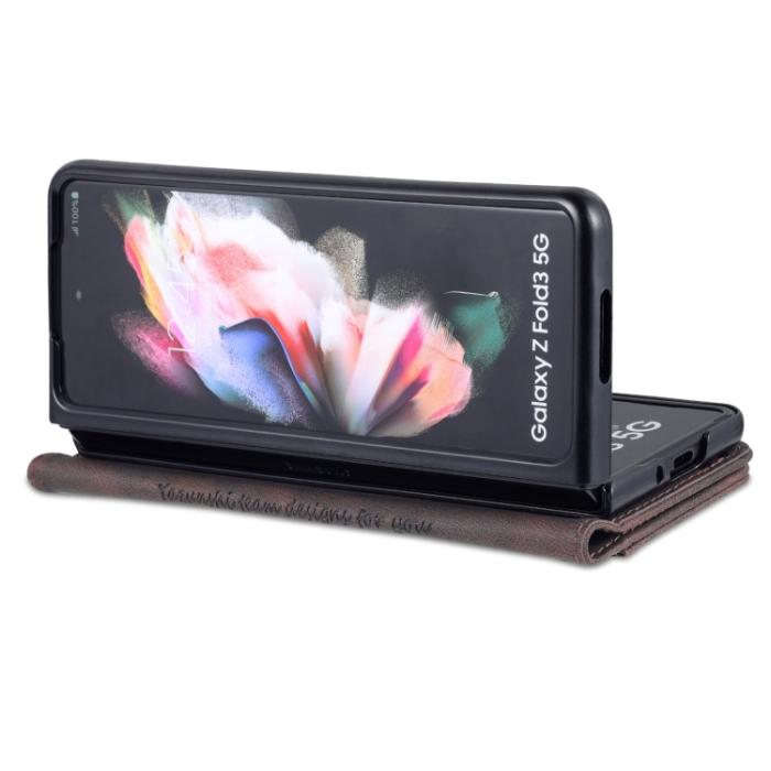 Bild 6, AZNS Galaxy Z Fold 3 Fodral Skin Touch Brun