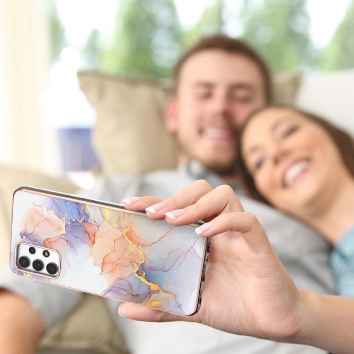Bild 2, Samsung Galaxy A23 5G Skal Marmor Galaxy White
