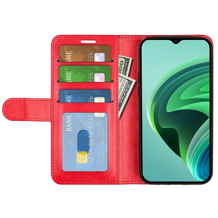 Bild 2, Xiaomi Redmi 10 5G Fodral Crazy Horse Läder Röd