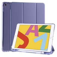 iPad 10.2 2019/2020/2021 Fodral Tri-Fold Med Pennhållare Grålila