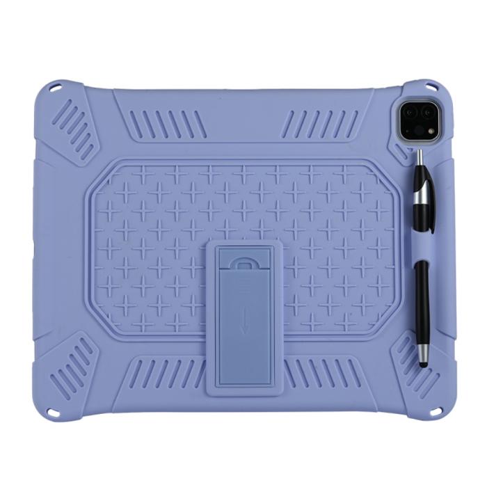 Bild 2, iPad Pro 12.9 (2018/2020/2021) - Hybrid Skal Kickstand Och Rem - Lila