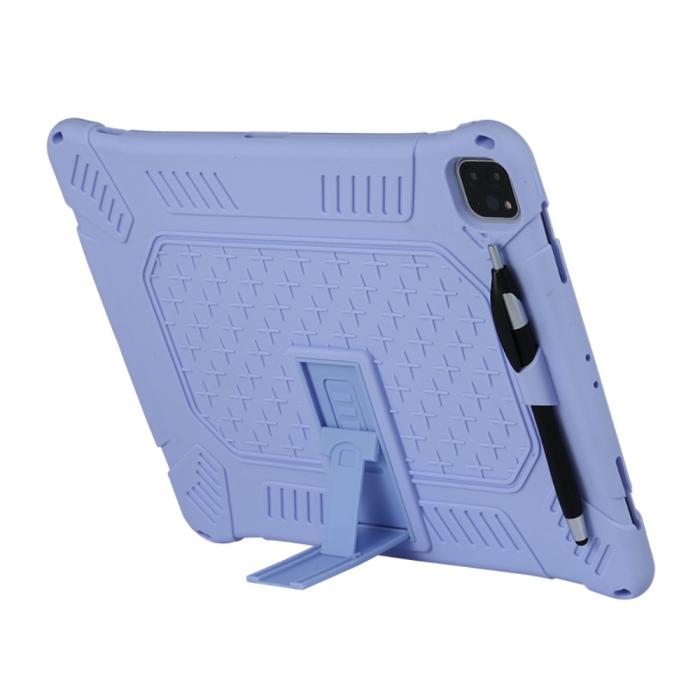 Bild 4, iPad Pro 12.9 (2018/2020/2021) - Hybrid Skal Kickstand Och Rem - Lila