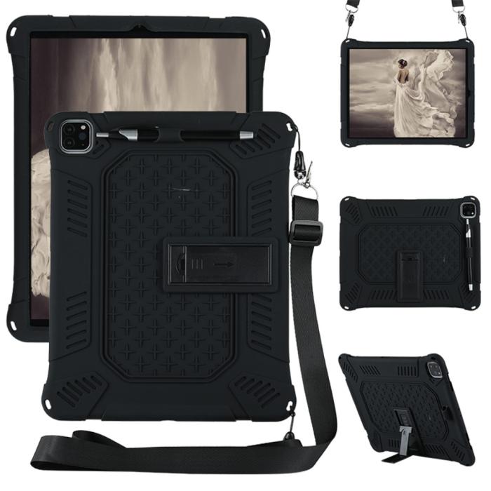 Bild 1, iPad Pro 12.9 (2018/2020/2021) - Hybrid Skal Kickstand Och Rem - Svart