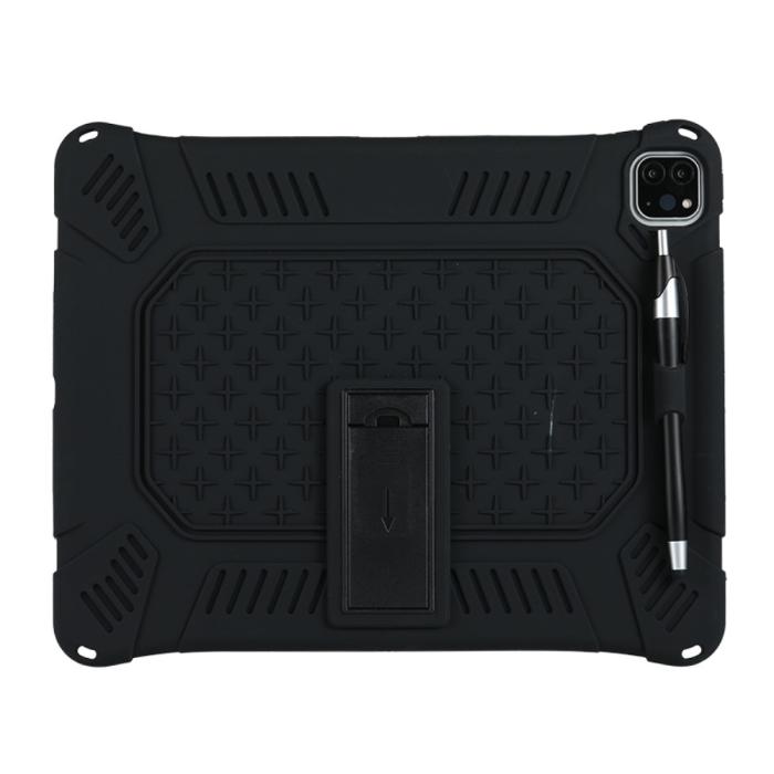 Bild 2, iPad Pro 12.9 (2018/2020/2021) - Hybrid Skal Kickstand Och Rem - Svart