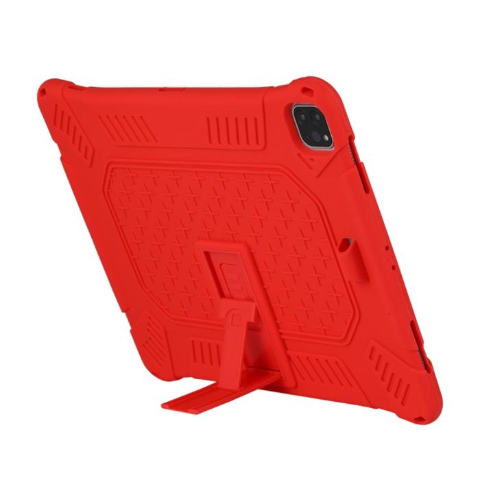 Bild 5, iPad Pro 12.9 (2018/2020/2021) - Hybrid Skal Kickstand Och Rem - Röd
