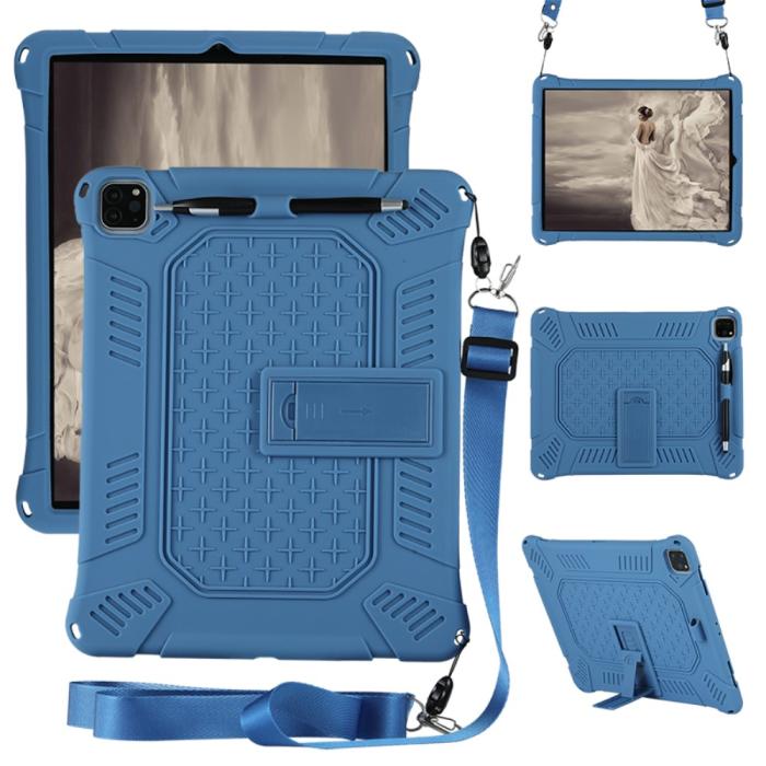 Bild 1, iPad Pro 12.9 (2018/2020/2021) - Hybrid Skal Kickstand Och Rem - Blå