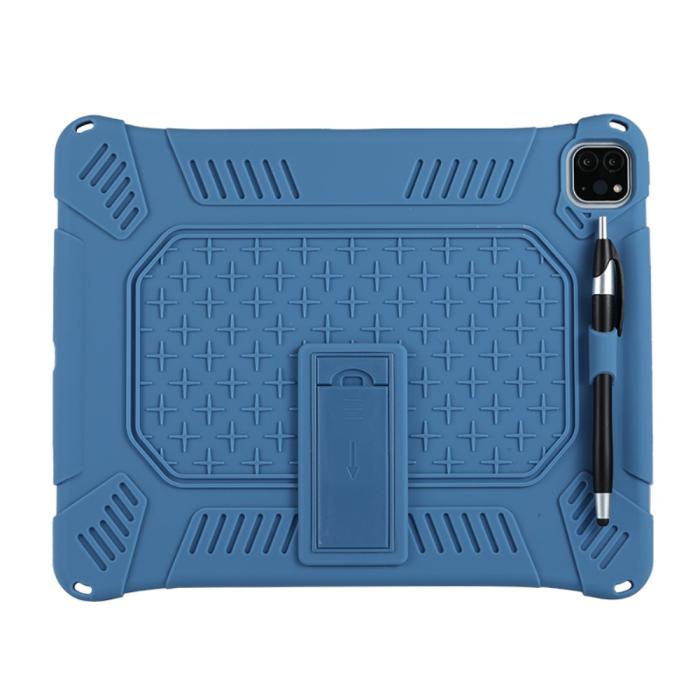 Bild 2, iPad Pro 12.9 (2018/2020/2021) - Hybrid Skal Kickstand Och Rem - Blå