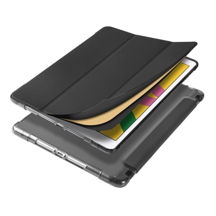 Bild 2, iPad 10.2 2019/2020/2021 Fodral Tri-Fold Med Pennhållare Svart