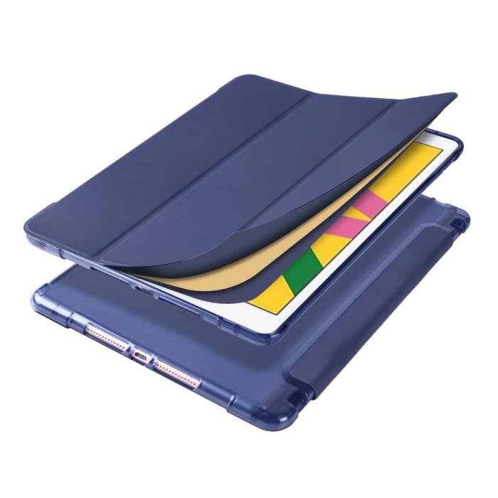 Bild 2, iPad 10.2 2019/2020/2021 Fodral Tri-Fold Med Pennhållare Mörk Blå