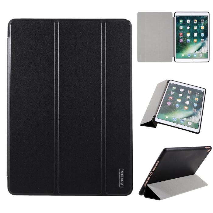 Bild 1, AMORUS iPad 10.2 2019/2020/2021 Fodral Tri-Fold Svart
