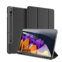 Samsung Galaxy Tab S7 / Tab S8 - DUX DUCIS Domo Tri-Fold Fodral - Svart