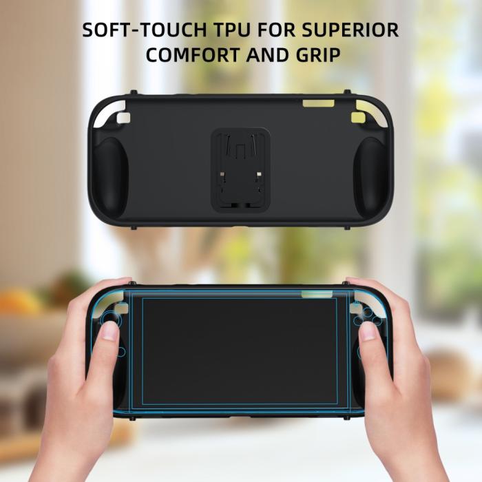 Bild 2, JYS Nintendo Switch 2 Skal TPU Kickstand Svart