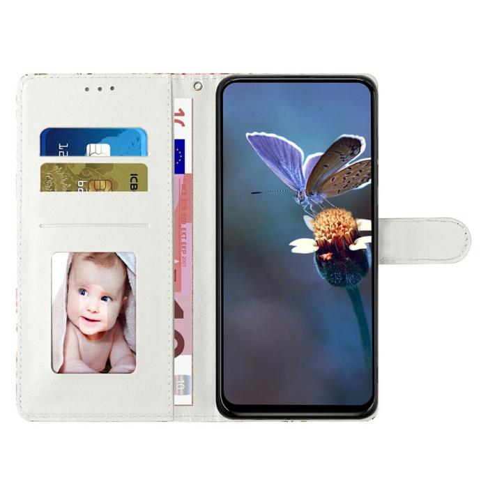 Bild 2, Xiaomi 17 Fodral Läder Blommor Lila