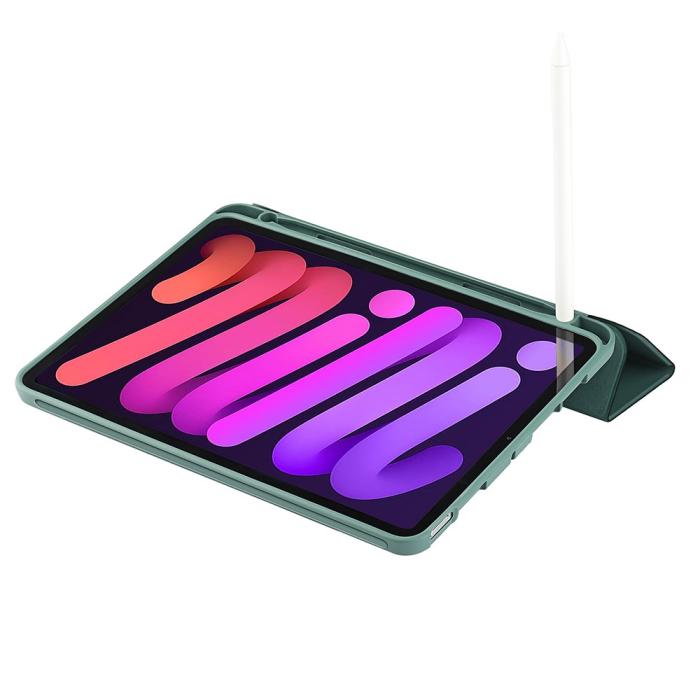 Bild 5, iPad Mini 2024/2021 Fodral Tri-Fold Pennhållare Grå