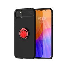 Huawei Y5p - Ring Skal - Svart/Röd
