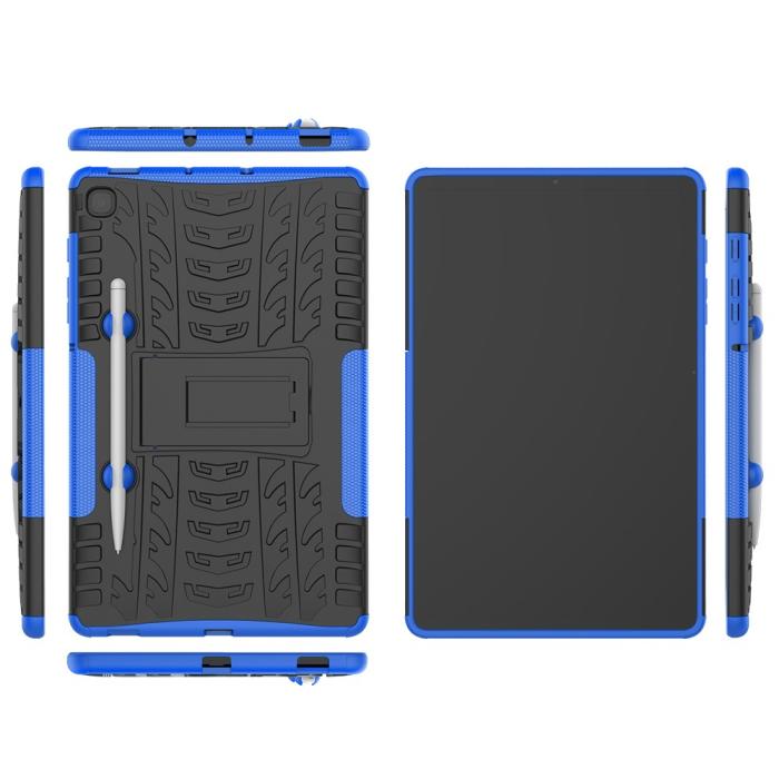 Bild 2, Samsung Galaxy Tab S6 Lite Skal Rugged Kickstand Armor Blå
