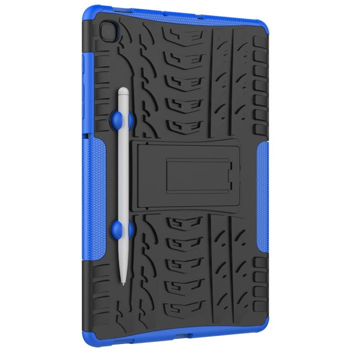 Bild 4, Samsung Galaxy Tab S6 Lite Skal Rugged Kickstand Armor Blå