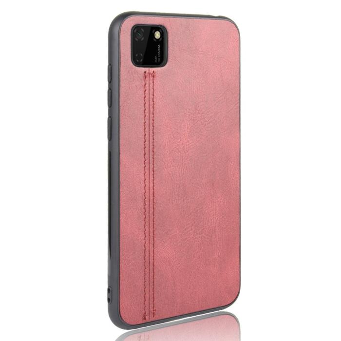 Bild 4, Huawei Y5p - Hybrid Läder Skal - Röd