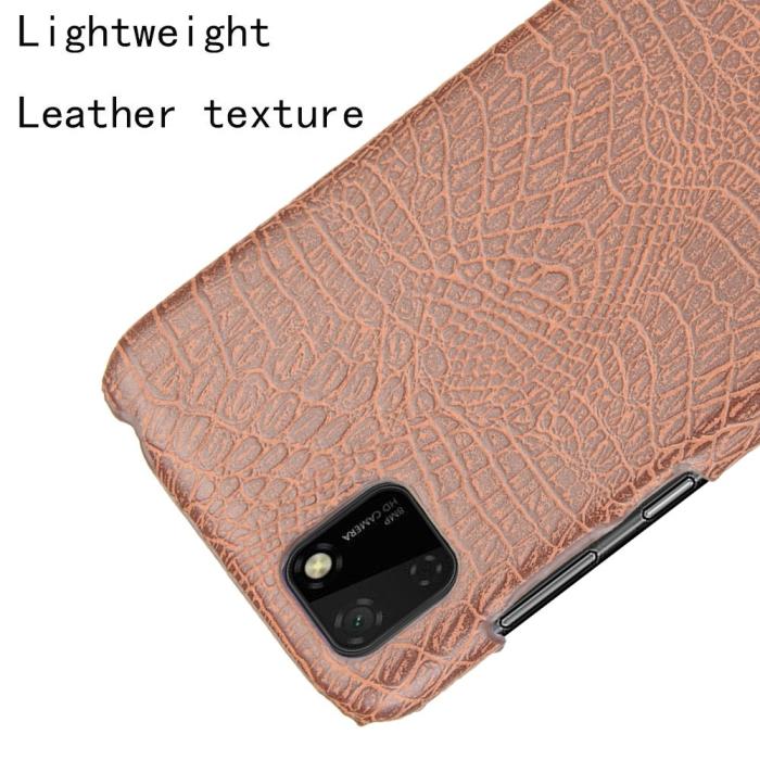 Bild 4, Huawei Y5p - Krokodil Mönster Skal - Brun